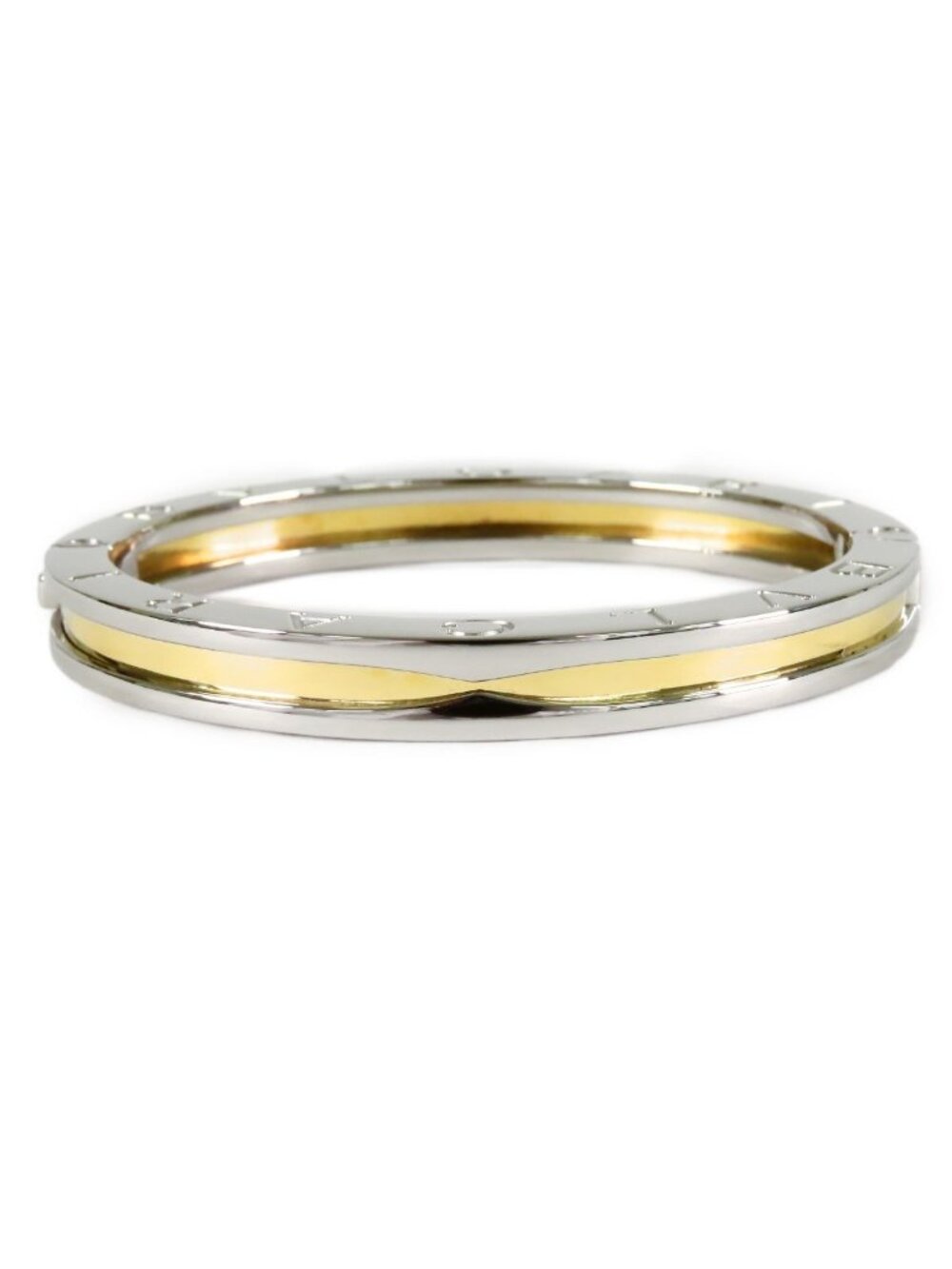 Bvlgari B.Zero1 Bracelet Yellow Gold Silver 18K SS Bangle